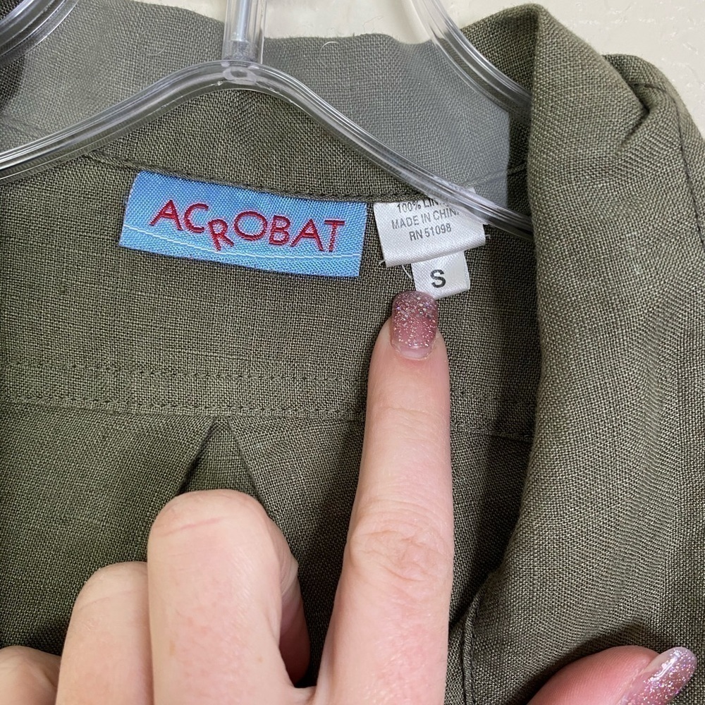 Acrobat/ Belted Linen Button down belted Tunic - Picture 5 of 7